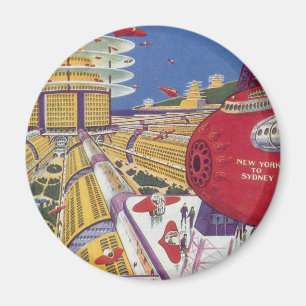 Oude Science Fiction, Futuristisch New York City Magneet