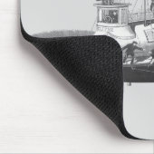 Oude Science Fiction StoomPunk Luchtvaartuig Eclip Muismat (Hoek)