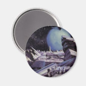 Oude sciencefiction, buitenaardse wezens op de maa magneet (Voorkant / Achterkant)