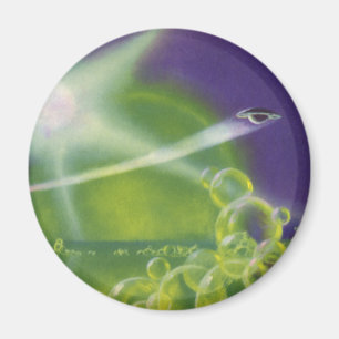 Oude sciencefiction groene bubbel planeet magneet