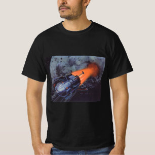 Oude sciencefiction, Maanraket die opstijgt T-shirt