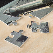Oude sciencefiction, raketten maan planeten legpuzzel (Zijkant)