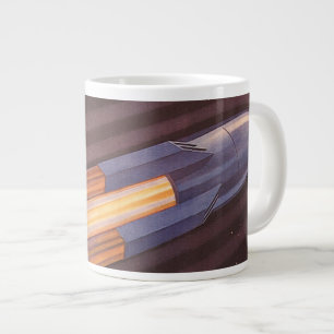 Oude sciencefiction-ruimteschip-raketten jumbo beker