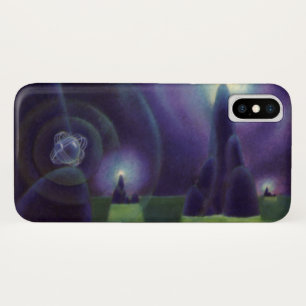 Oude Sciencefiction, Sci-Fi Ruimte Planeet iPhone X Hoesje