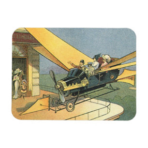 Oude sciencefiction stoomtijdperk cabriolet magneet