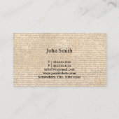  oude scripts freelance schrijver visitekaartje (Achterkant)