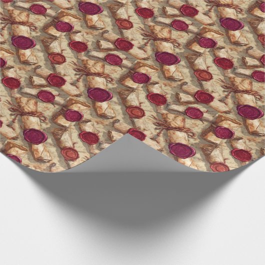 Oude Scrolls met Wax Seals D & D Lore Cadeaupapier (Hoek)