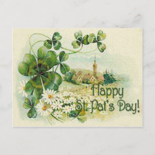 Oude Shamrock Kerkdorp St. Patrick's Day C Briefkaart