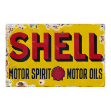 Oude Shell Enamel Sign.