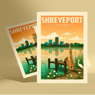Oude Shreveport Louisiana Briefkaart