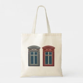 Oude sierlijke architectonische vensters tote bag (Achterkant)