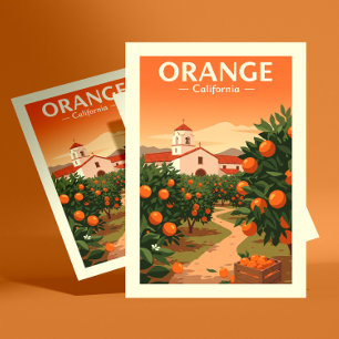 Oude Sinaasappel Californië Briefkaart