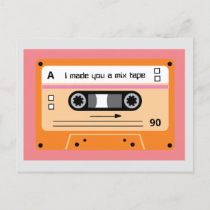 Oude Sinaasappel cassette mixtape Briefkaart