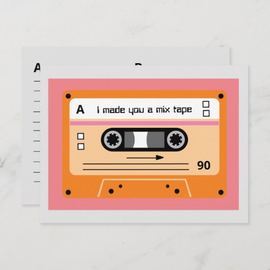 Oude Sinaasappel cassette mixtape Briefkaart (Voorkant / Achterkant)