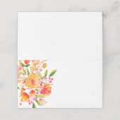 Oude Sinaasappel Kleur Waterverf Bloemen Blank (Buitenkant ongevouwen)