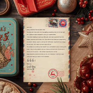 Oude Sint Briefsjabloon Gepersonaliseerde Noordp Kaart