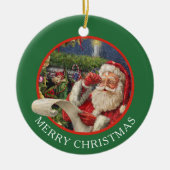 Oude Sint Nicolaas Goed of Stout Keramisch Ornament (Voorkant)