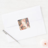 Oude Sint-Nicolaas met de  Sticker Lantaarn (Envelop)