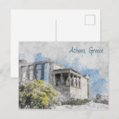 Oude sites Acropolis in Athene, Griekenland Briefkaart (Voorkant / Achterkant)