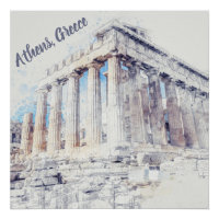 Oude sites Parthenon in Athene, Griekenland
