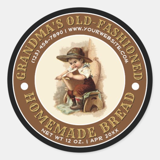 Oude Sjabloon van het etiket van homemade met fash (Voorkant)