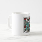 Oude skeletverpleegster tarotkaart shirt ontwerp_1 koffiemok (Voorkant links)