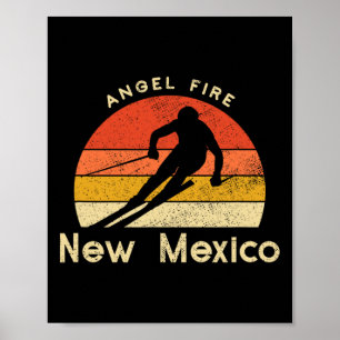 Oude Ski Angel Fire New Mexico Berg Poster