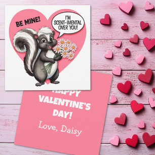 Oude Skunk Valentine Ik ben Scent-imenteel over jo Feestdagenkaart