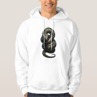 Oude slang met mystieke witte markeringen hoodie