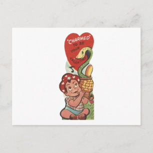 Oude Slangenbezweerder Valentijnskaart Feestdagenkaart
