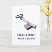 Oude sleutel nieuwe huis Kaart (Gele Bloem)