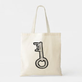 Oude sleutel tote bag (Achterkant)