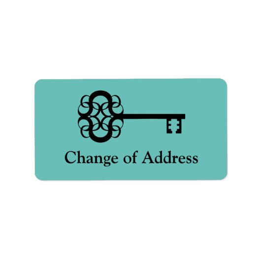 Oude  sleutel Wijzig adres Etiket (Voorkant)