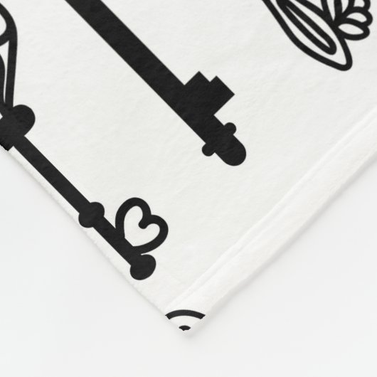 Oude sleutels Fleece deken, groot (Hoek)