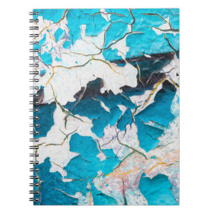 Oude slijmwandtextuur en zeebeving notitieboek
