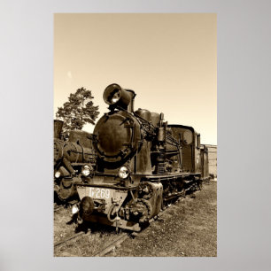 Oude smalbandstoommachine Gr-269 Poster