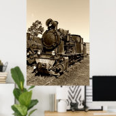 Oude smalbandstoommachine Gr-269 Poster (Thuiskantoor)