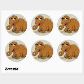 Oude Snuffleupagus Ronde Sticker (Vel)