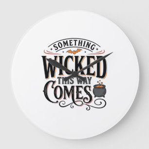 Oude Something Wicked Halloween T-shirt ontwerp_1 Grote Klok