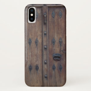 Oude Spaanse houten deur met bouten iPhone X Hoesje