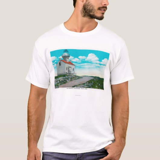 Oude Spaanse vuurtoren in Point Loma T-shirt (Voorkant)