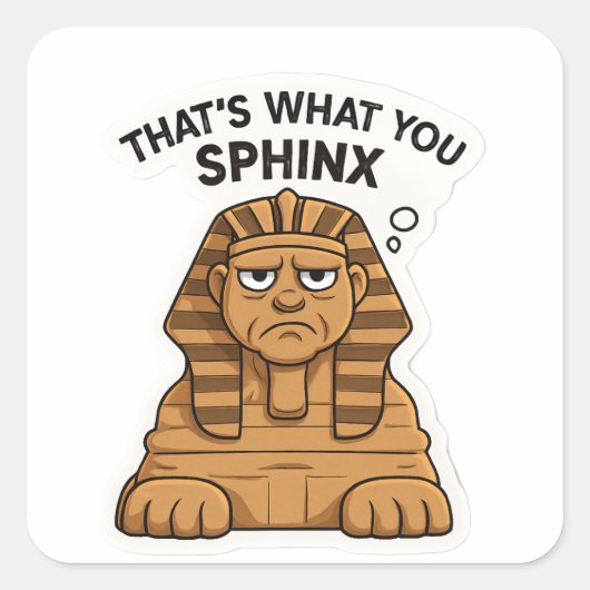 Oude Sphinx Premium Vinyl Sticker (Voorkant)