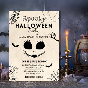 Oude spinnenwebben vleermuizen schedel gezicht Hal Kaart