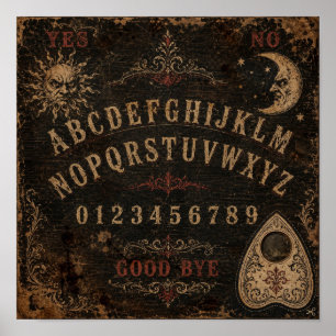 Oude spirit board Halloween séance Poster