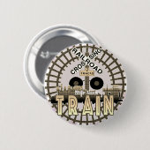 oude spoorlijn ronde button 5,7 cm (Voorkant /achterkant)