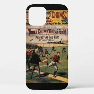 Oude sport baseball 'Three Chums' magazinecover iPhone 12 Hoesje