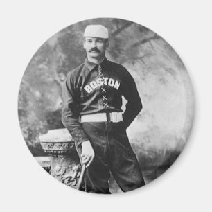 Oude sportfoto, Boston-honkbalspeler Magneet