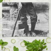 Oude sportfoto, Boston-honkbalspeler Theedoek (Gevouwen)