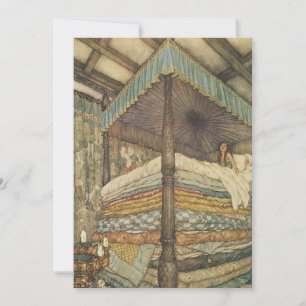 Oude Sprookje, Prinses en Erwt, Edmund Dulac Kaart