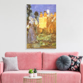 Oude sprookjes Assepoester en de feeën godmoeder Canvas Afdruk (Insitu (Woonkamer))